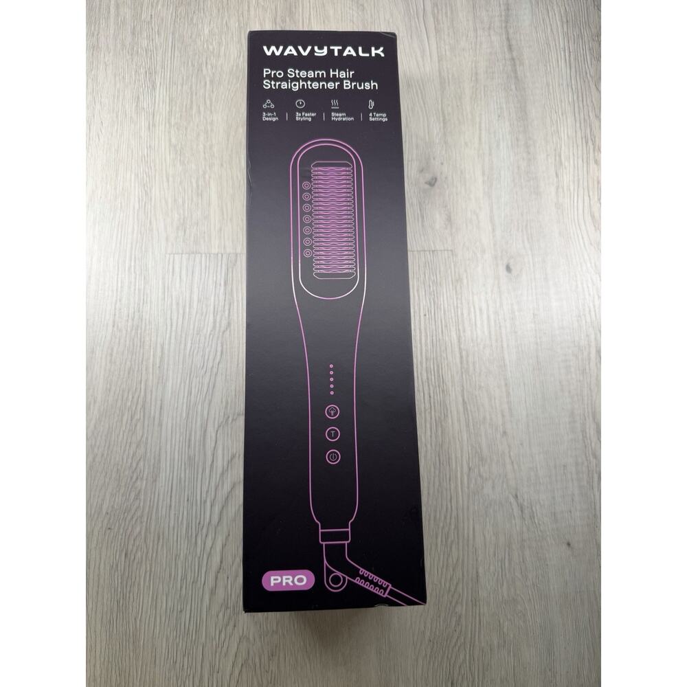Wavytalk Pro Steam Hair Straightener Brush, Steamline Pro 3 in 1 Straightener